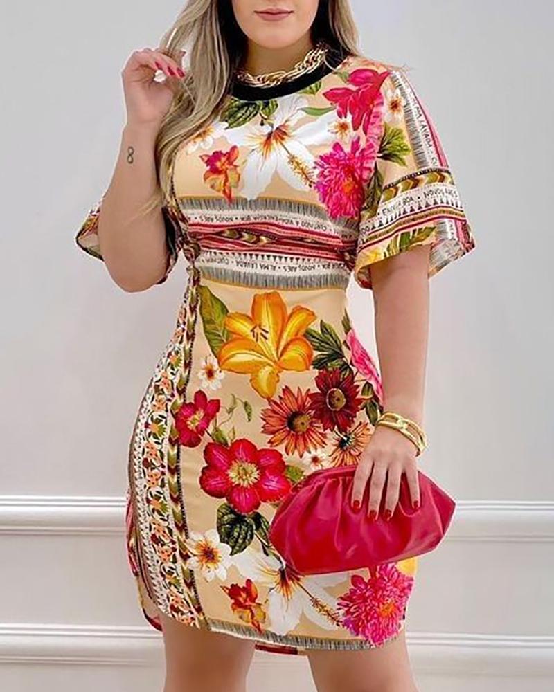 Party Dresses Fashion Women Floral Print Half Sleeve Casual Dress Summer Holiday Boho Farmhouse Style Short Mini Bodycon, Muticolor
Party Dresses Fashion Women Floral Print Half Sleeve Casual Dress Summer Holiday Boho Farmhouse Style Short Mini Bodycon, Muticolor