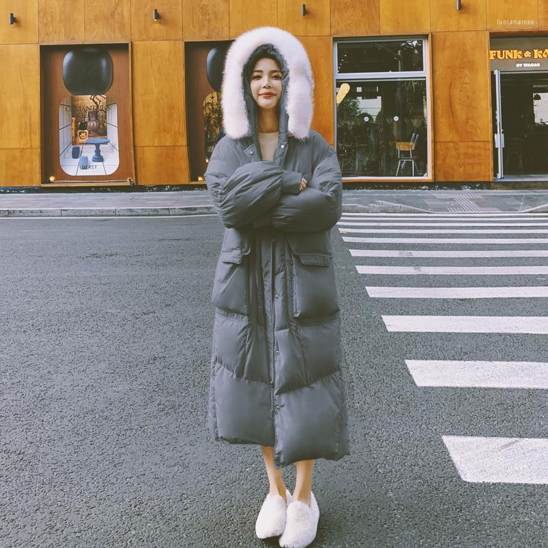 Women' Down & Parkas Winter Women Coat Padded Long Korean Loose Thick Hooded Big Fur Collar Casual Solid Color Fashion White Duck Jacket Fe
Women' Down & Parkas Winter Women Coat Padded Long Korean Loose Thick Hooded Big Fur Collar Casual Solid Color Fashion White Duck Jacket Fe