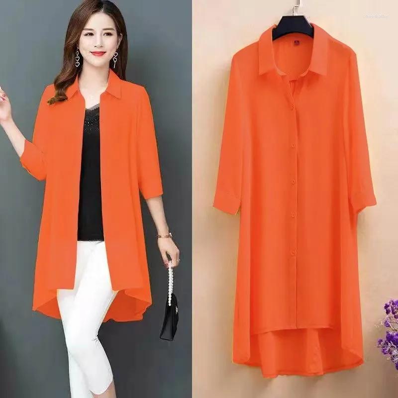 Women's Blouses & Shirts Spring Chiffon Shirt High-end Mid-length Women's Clothing 2022 Summer Trendy Solid Color Top Sunscreen A1035Wom, Green
Women's Blouses & Shirts Spring Chiffon Shirt High-end Mid-length Women's Clothing 2022 Summer Trendy Solid Color Top Sunscreen A1035Wom, Green