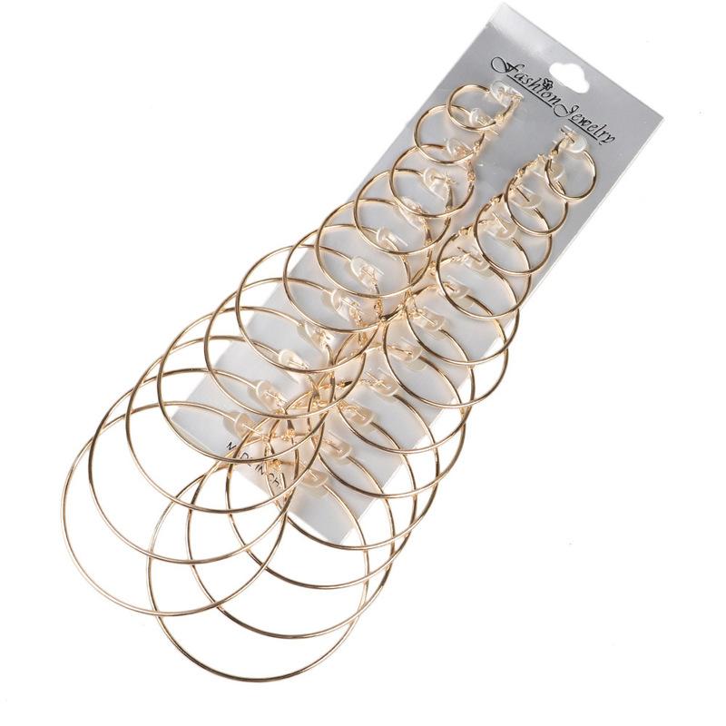 Hoop & Huggie European And American Exaggerated 12 Pairs Of Big Earrings Women's Simple Punk Oversized Set Fashion TrendHoop
Hoop & Huggie European And American Exaggerated 12 Pairs Of Big Earrings Women's Simple Punk Oversized Set Fashion TrendHoop