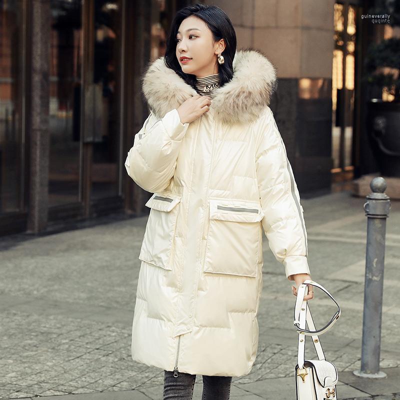 Women's Down & Parkas Long Hooded With Fur Thick Ladies Winter Jacket Glossy Pockets Sleeve Warm Coat Outwear For Female 2022 Guin22, Beige
Women's Down & Parkas Long Hooded With Fur Thick Ladies Winter Jacket Glossy Pockets Sleeve Warm Coat Outwear For Female 2022 Guin22, Beige