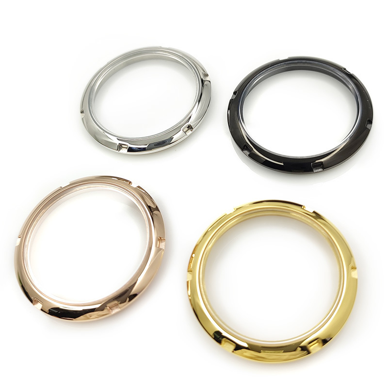 Brushed Shiny Caseback Sapphire Crystal Transparent Steel Watch Case Back For SKX007 NH35 NH36 With O Ring gasket Parts 220617