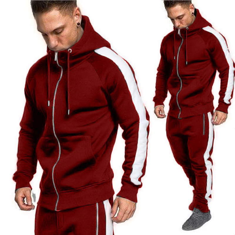 Men Tracksuits Outwear Hoodies Zipper Sportwear Sets Male Sweatshirts Cardigan Men Set Clothing Pants Plus Size 220803