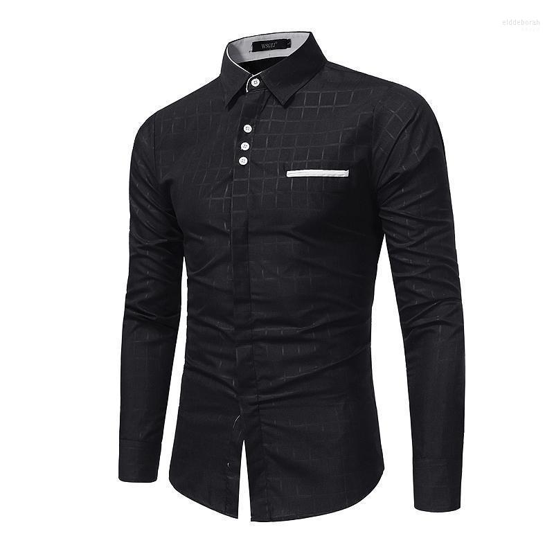 Brand 2022 Fashion Male Shirt Long-Sleeves Tops Simple Plaid Printing Mens Dress Shirts Slim Men Men's Eldd22, Black
Brand 2022 Fashion Male Shirt Long-Sleeves Tops Simple Plaid Printing Mens Dress Shirts Slim Men Men's Eldd22, Black