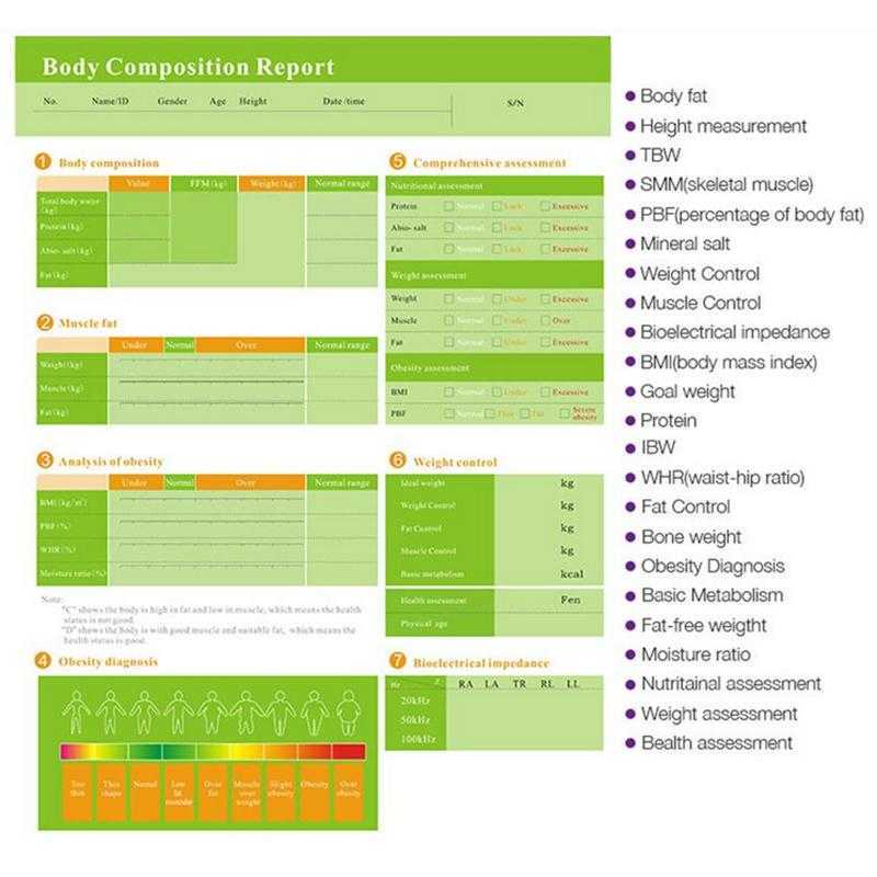 Body Composition Analyzer Fat Text Analysis Machine Bodybuilding Weight Testing GS6.5C For Human-Body