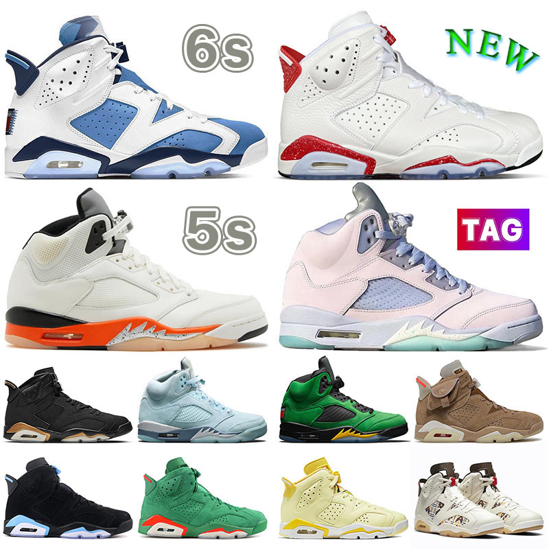 5s east 6s red ored latest jumpman 5 6 basketketball shoes authentic olypik sport blue university unc triple Black Infrared Cats White Sail Alternate Bel Mens Sneaker, A39 40-47 wine-red (2)