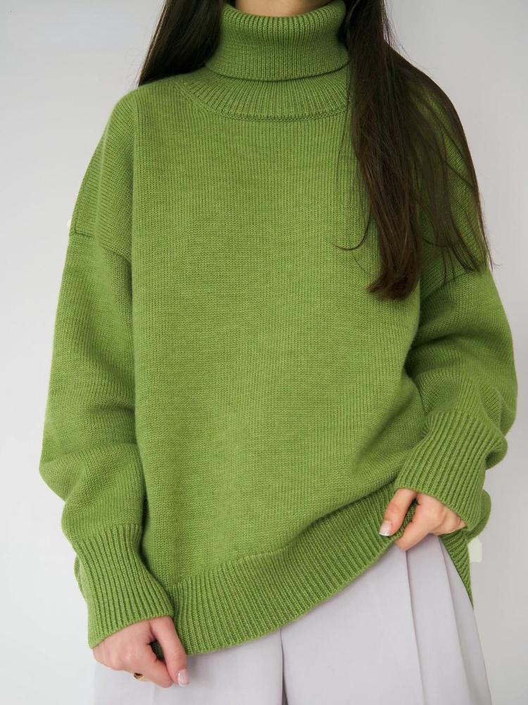 Women's Sweaters Women Turtleneck Sweater CHIC Autumn Winter Thick Warm Pullover Top Oversized Casual Loose Knitted Jumper Female Pull Jumpe, Green
Women's Sweaters Women Turtleneck Sweater CHIC Autumn Winter Thick Warm Pullover Top Oversized Casual Loose Knitted Jumper Female Pull Jumpe, Green