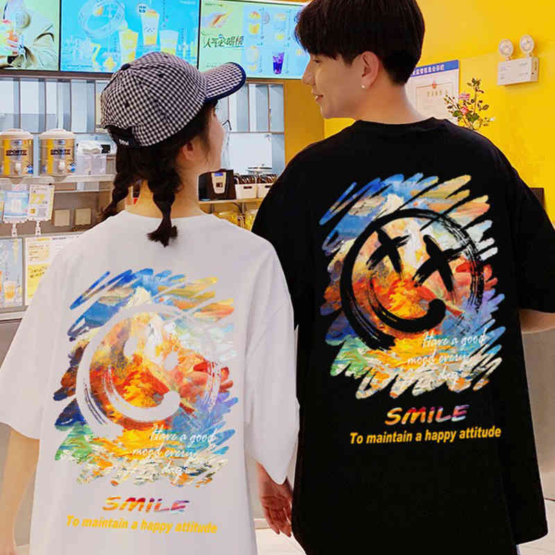 Different net red couple summer short sve 2022 new trend super hot minority summer T-shirt, White a11351
Different net red couple summer short sve 2022 new trend super hot minority summer T-shirt, White a11351