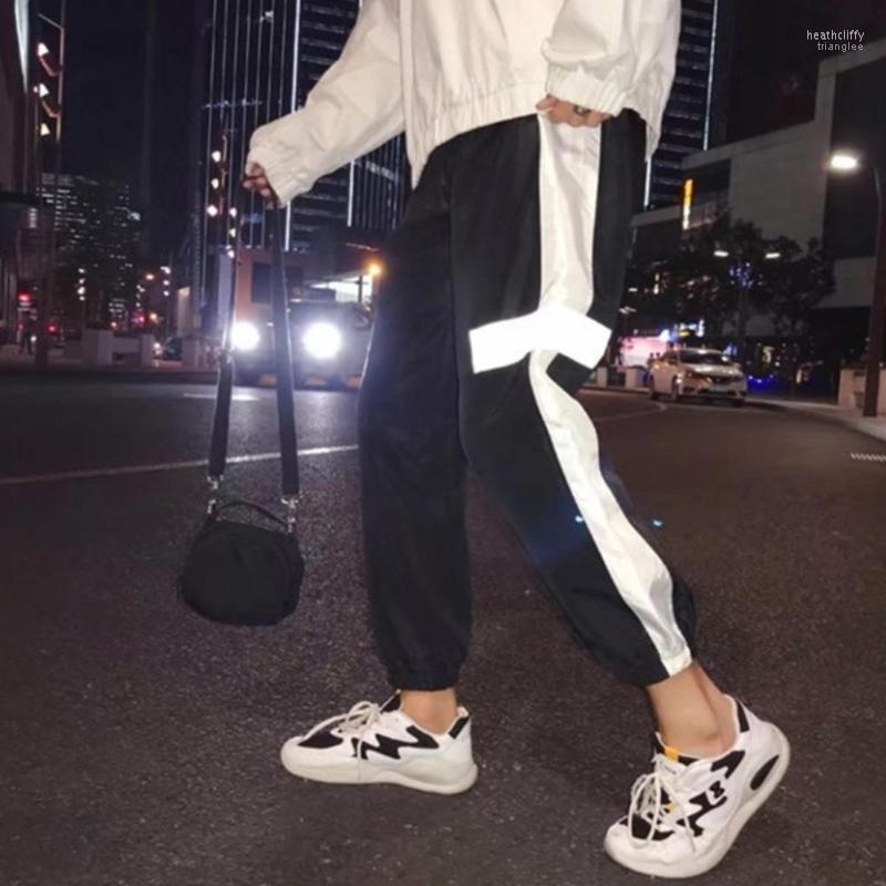 Men's Pants Men Reflective Side Stripe Waist Drawstring Hip Hop Beam Sports TrousersMen's Heat22, Black
Men's Pants Men Reflective Side Stripe Waist Drawstring Hip Hop Beam Sports TrousersMen's Heat22, Black