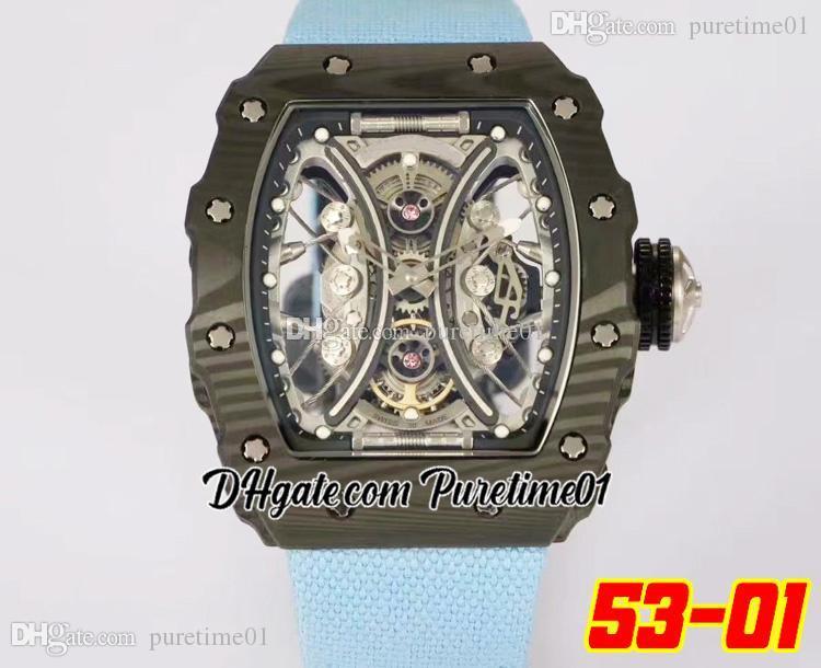 Pablo Donough TPT Forged Skeleton Dial Automatic Mens Watch Carbon Fiber Titanium Case Black Inner Blue Nylon Sapphire Watches Super Edition Puretime01 5301f6, A3
Pablo Donough TPT Forged Skeleton Dial Automatic Mens Watch Carbon Fiber Titanium Case Black Inner Blue Nylon Sapphire Watches Super Edition Puretime01 5301f6, A3