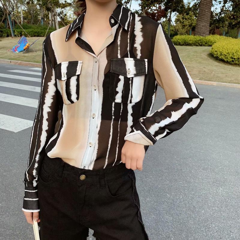Women Striped Blouse Shirts 2022 Autumn Style Fold-down Collar Gradient Color Tie-dye Printed Long-sleeved Shirt Tops Women's Blouses &, Kaki black
Women Striped Blouse Shirts 2022 Autumn Style Fold-down Collar Gradient Color Tie-dye Printed Long-sleeved Shirt Tops Women's Blouses &, Kaki black