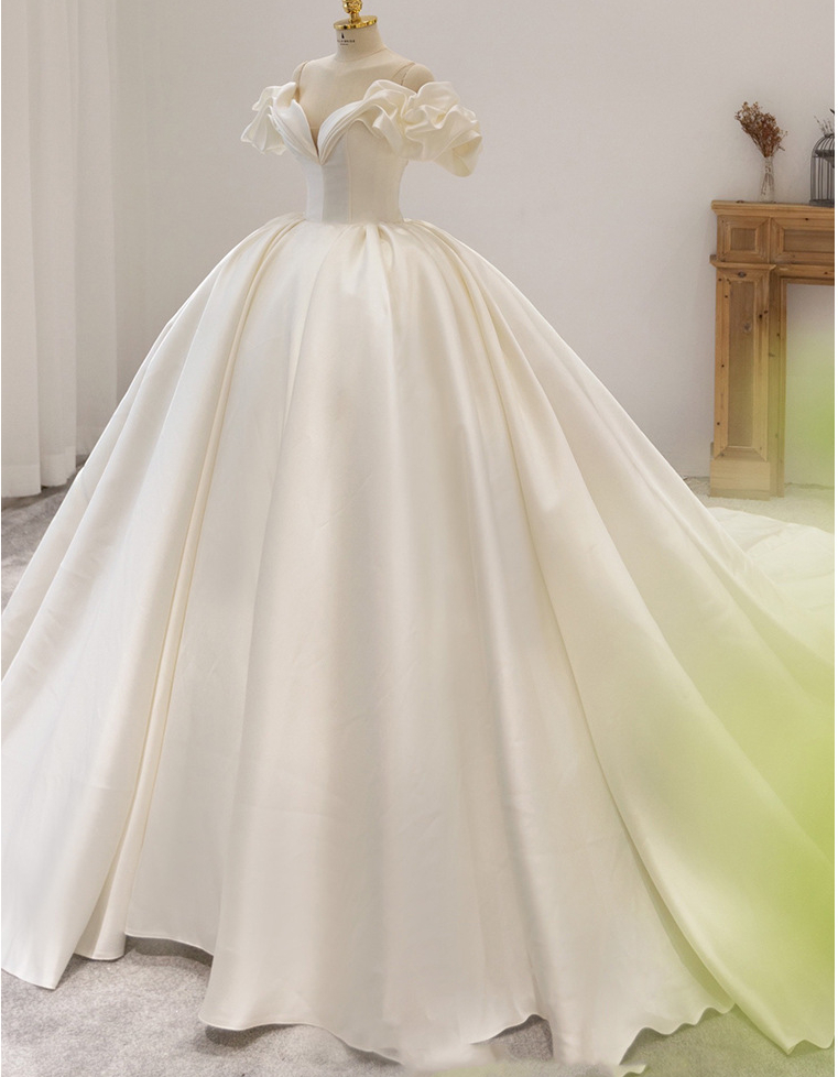 Modest Ball Wedding Dresses Sheer Bateau Nec Appliques Back Lace Up Country Style Chic Bridal Custom Made Wed Gown 403