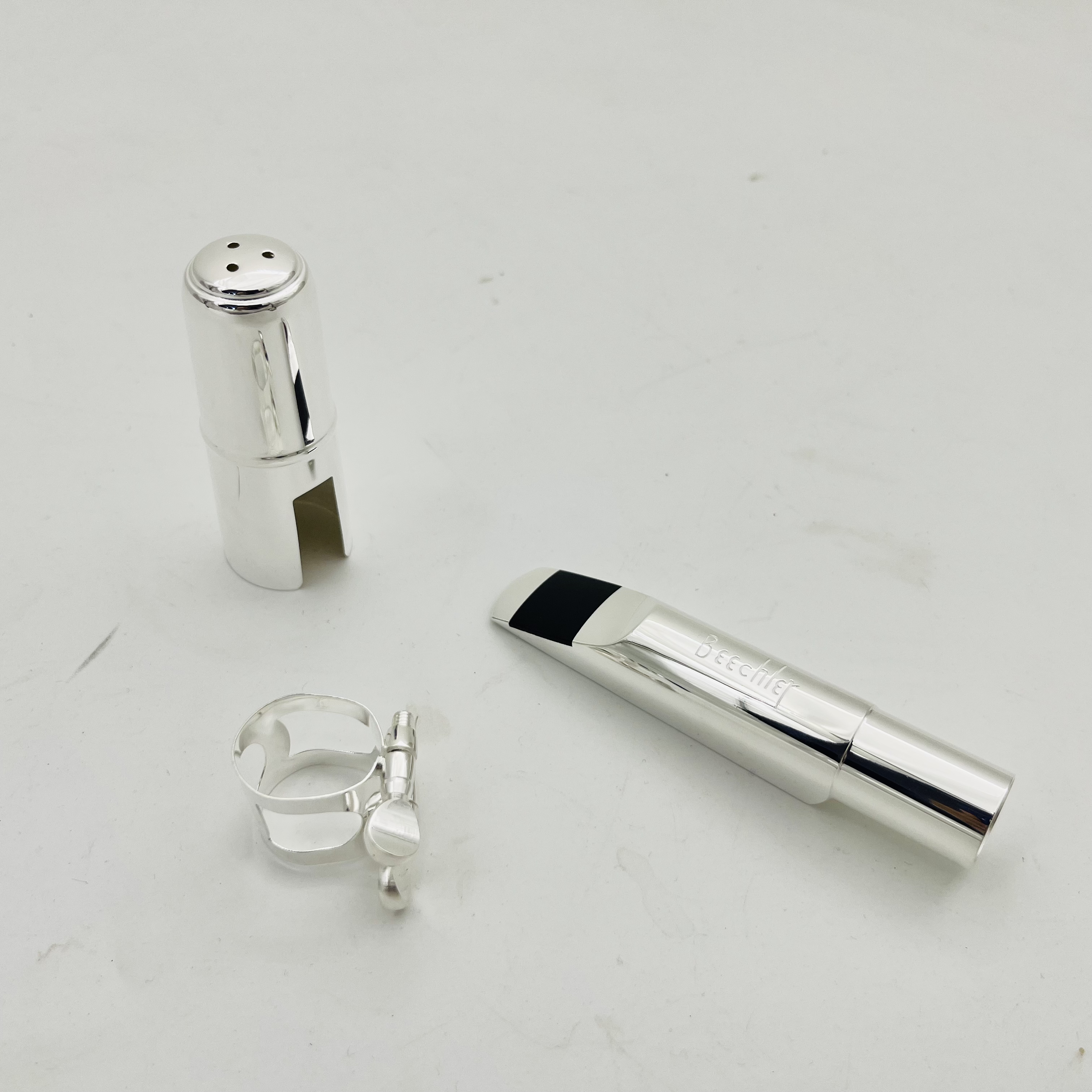 High Quality Beechler Saxophone Mouthpiece Alto Soprano Tenor Size 5 6 7 8 9 Sliver Plated Sax Accessories Real Pictures