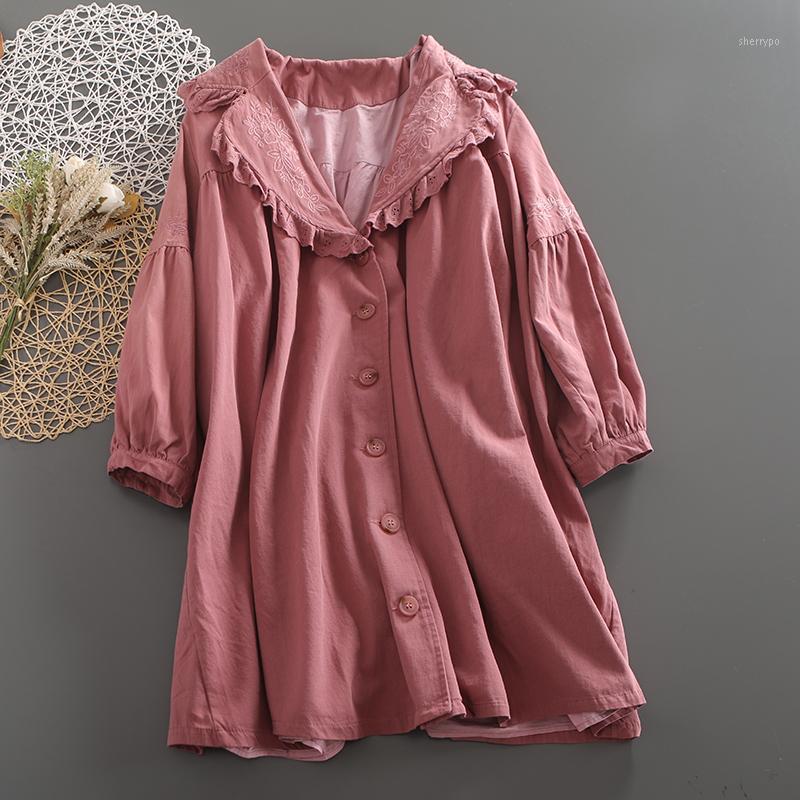 Women's Trench Coats Autumn Clothes Women 2022 Coat Solid Color Embroidery Large Lapel Casual Double Pockets Daily Wear N921-123, No.3
Women's Trench Coats Autumn Clothes Women 2022 Coat Solid Color Embroidery Large Lapel Casual Double Pockets Daily Wear N921-123, No.3
