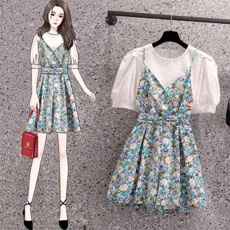 Summer Womens Twopiece Sets Korean Sweet White Puff Sleeve Embroidery Shirt Top High Waist Flowers Sling Short Jumpsuit Suit 210526, Photo color
Summer Womens Twopiece Sets Korean Sweet White Puff Sleeve Embroidery Shirt Top High Waist Flowers Sling Short Jumpsuit Suit 210526, Photo color