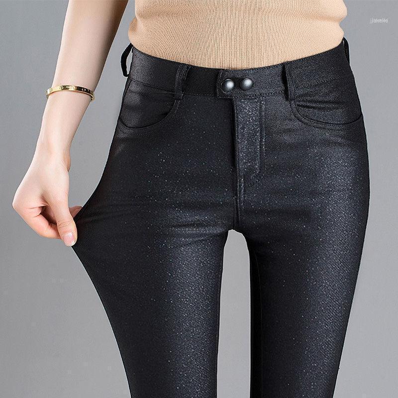 Women's Leggings Spring And Autumn Matte Outer Wear Elastic Waist High Coated Leather Thin Velvet Pencil Pants, One button
Women's Leggings Spring And Autumn Matte Outer Wear Elastic Waist High Coated Leather Thin Velvet Pencil Pants, One button