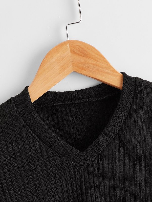 Toddler Boys V Neck Color Block Sweatshirt SHE