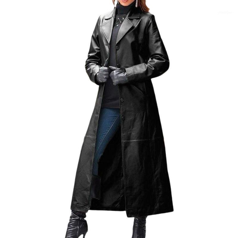 Women' Trench Coats Women Casual Thermal PU Leather Long Coat Button Open Front Lapel Solid Color Overcoat
Women' Trench Coats Women Casual Thermal PU Leather Long Coat Button Open Front Lapel Solid Color Overcoat
