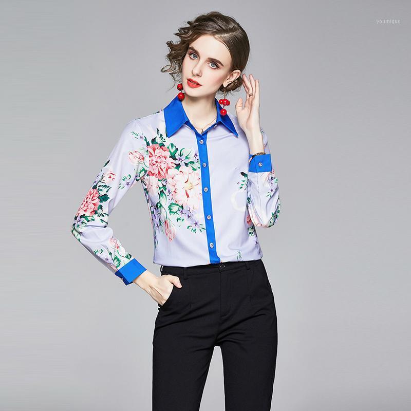 Elegant Lady Office Formal Blouse Women Long Sleeve Turn Down Collar Floral Print Shirts Runway Designers Tops Fashion Blusas Women's, Blue
Elegant Lady Office Formal Blouse Women Long Sleeve Turn Down Collar Floral Print Shirts Runway Designers Tops Fashion Blusas Women's, Blue
