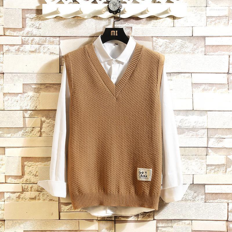 Men's Vests Sleeveless Sweater Vest Ins Hong Kong Style Autumn And Winter Korean Fashion V-Neck Coat Phin22, As pic
Men's Vests Sleeveless Sweater Vest Ins Hong Kong Style Autumn And Winter Korean Fashion V-Neck Coat Phin22, As pic