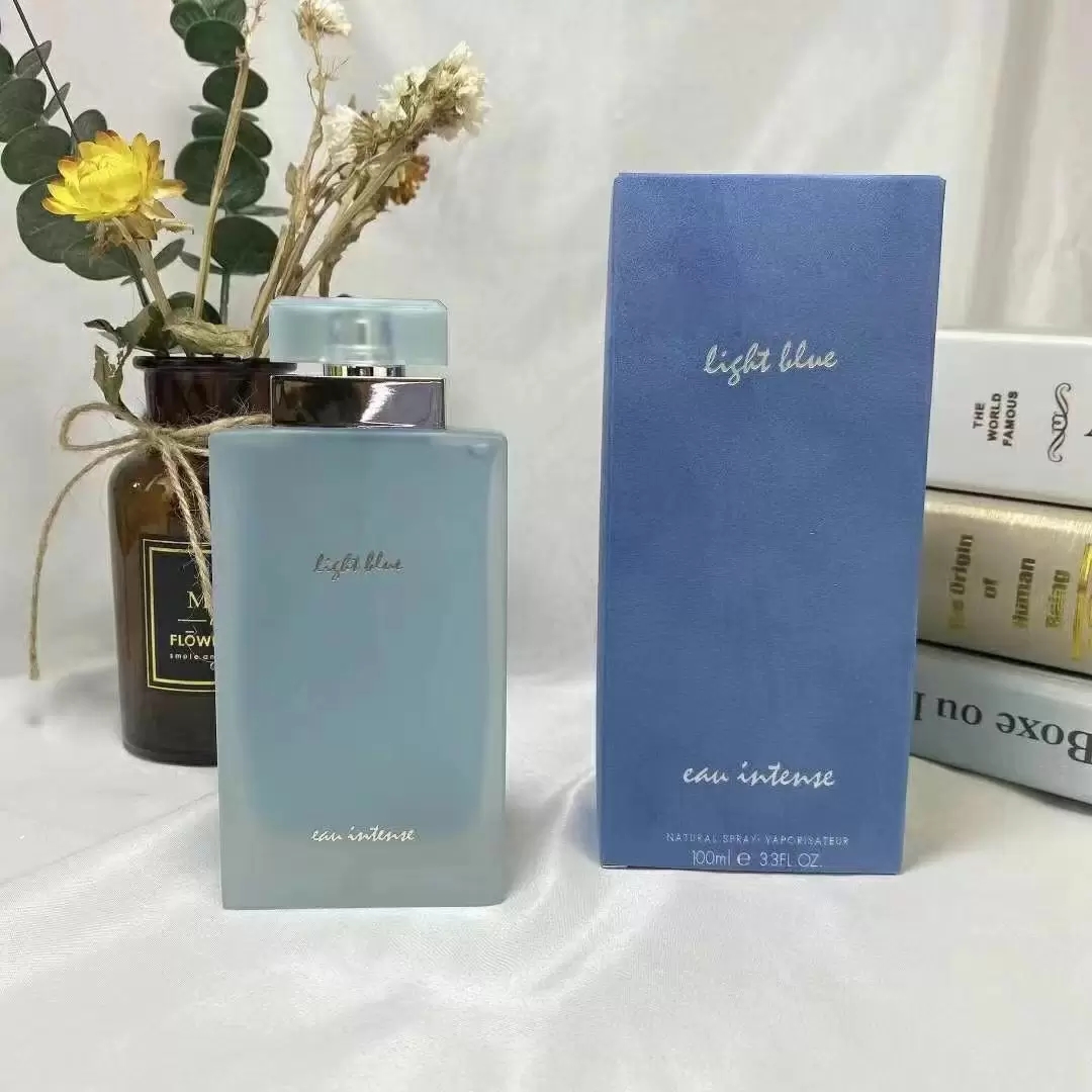 Light Blue Intense Cologne Woman Perfume Fragrance for Lady 100ml EDP Spray Parfum Designer Perfumes Long Charm Fragrances Girl Gifts Wholesale
Light Blue Intense Cologne Woman Perfume Fragrance for Lady 100ml EDP Spray Parfum Designer Perfumes Long Charm Fragrances Girl Gifts Wholesale