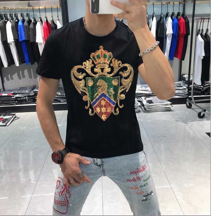 Men's T-Shirts Summer Diamond Style Round Neck T-shirt European And American Fashion Streetwear TshirtMen's Men'sMen's, As picture shown
Men's T-Shirts Summer Diamond Style Round Neck T-shirt European And American Fashion Streetwear TshirtMen's Men'sMen's, As picture shown
