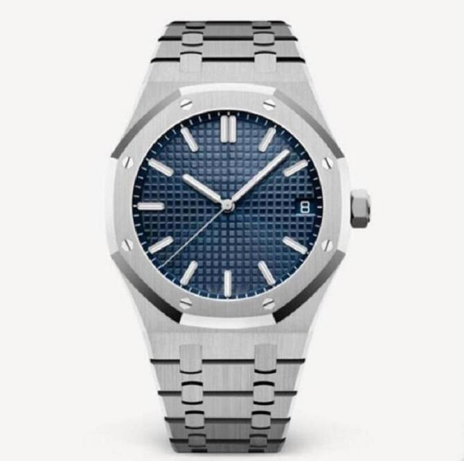 Luxury Men Watches Stainless Steel Silver Rose Gold Black White Sapphire Glass Back mens Automatic mechanical Male Wristwatch
