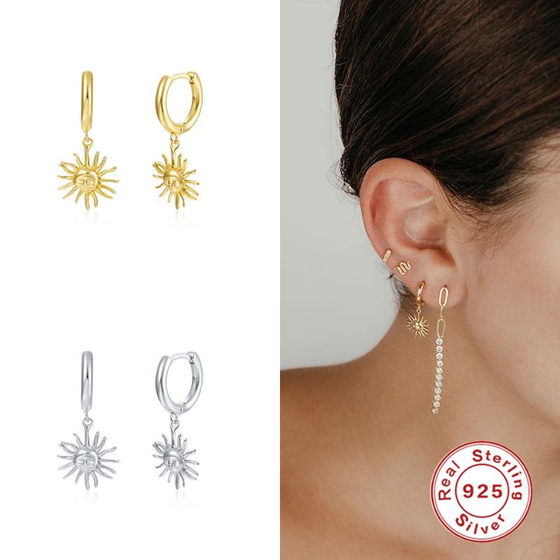 Hoop & Huggie Aide Real 925 Sterling Silver Earrings With Sun Light Shape Round Pendant For Women Punk Fine Jewelry Gift Brincos AretesHoop
Hoop & Huggie Aide Real 925 Sterling Silver Earrings With Sun Light Shape Round Pendant For Women Punk Fine Jewelry Gift Brincos AretesHoop