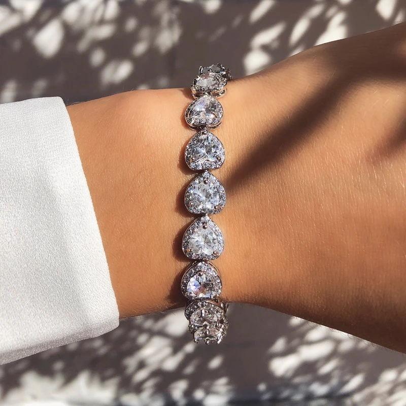 Charm Bracelets Iced Out Bling 5A Cubic Zirconia Heart Arrow Cz Tennis Chain Bracelet For Women Cute Girl Party Wedding Jewelry WholesaleCha
Charm Bracelets Iced Out Bling 5A Cubic Zirconia Heart Arrow Cz Tennis Chain Bracelet For Women Cute Girl Party Wedding Jewelry WholesaleCha
