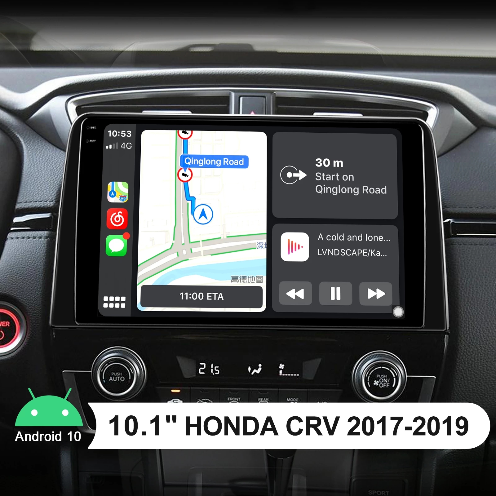 10.1 Inch Android Car GPS Video Navigation Radio Stereo Player for Honda CRV 2017-2019 Head Unit
10.1 Inch Android Car GPS Video Navigation Radio Stereo Player for Honda CRV 2017-2019 Head Unit