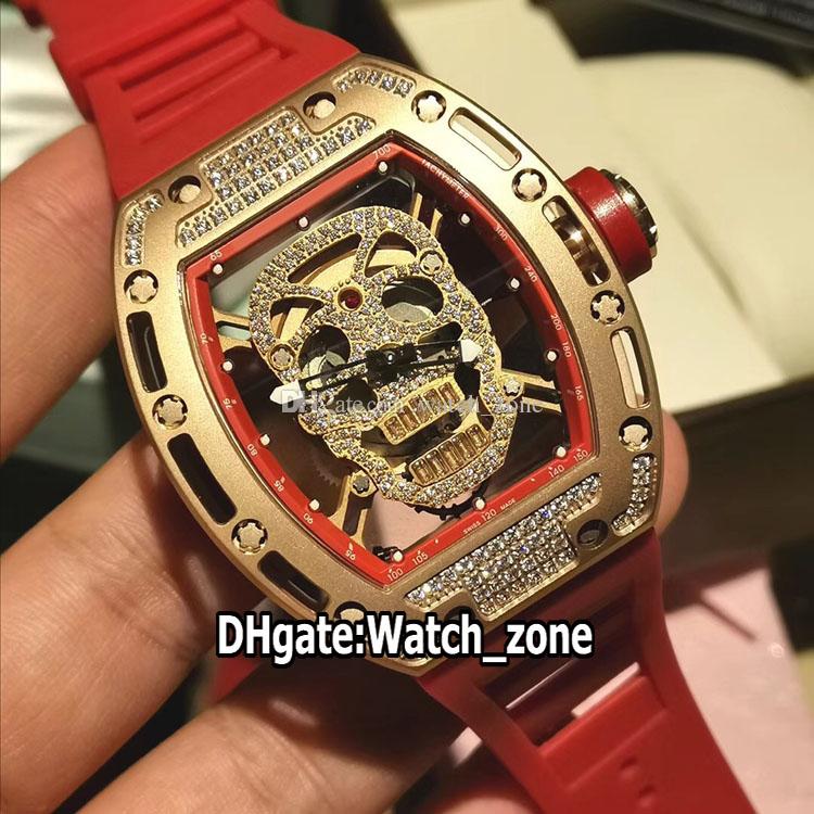 New 52-01 052 Diamond Skull Skeleton Dial Miyota Automatic Mens Watch Rose Gold Diamond Case Red Inner Rubber Strap Sport High Version Watches WatchZone B19b3, B19a (4)
New 52-01 052 Diamond Skull Skeleton Dial Miyota Automatic Mens Watch Rose Gold Diamond Case Red Inner Rubber Strap Sport High Version Watches WatchZone B19b3, B19a (4)
