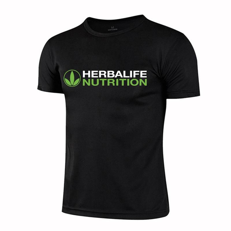 Men's T-Shirts Men's Running Herbalife Nutrition Quick Dry Breathable Sport Fitness Gym Shirts Jersey SportsweaMen's