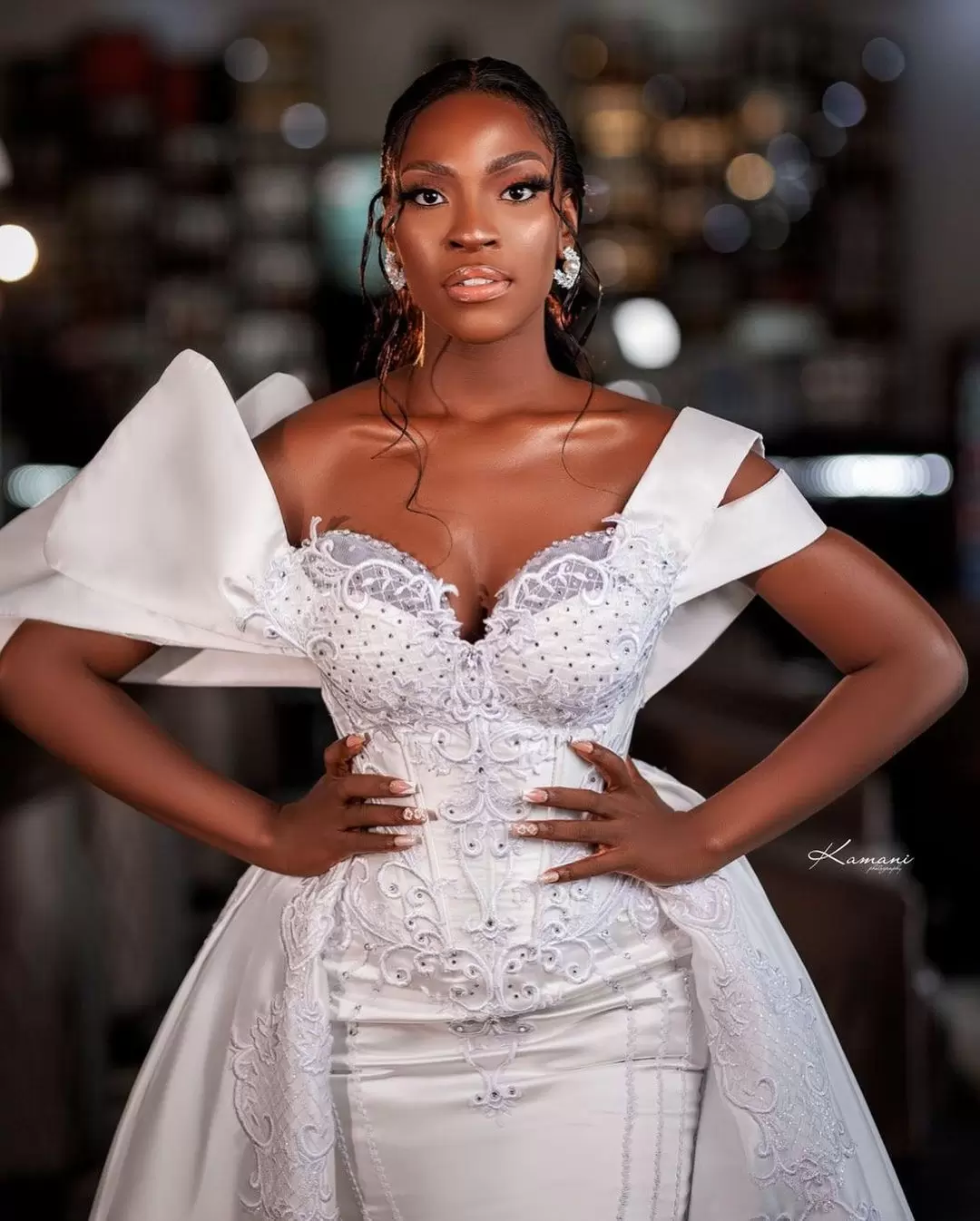 African Mermaid Wedding Dresses Overskirt Bridal Gown Lace Applique Beaded One Shoulder Strap Sweep Train Custom Made Vestidos 2022
