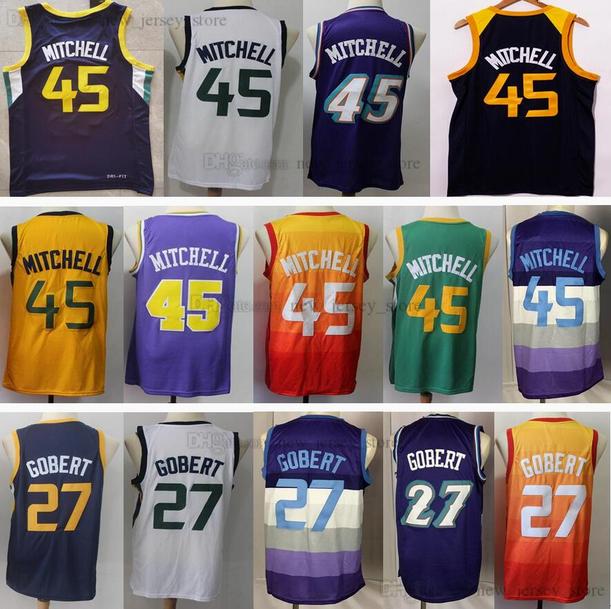 2022 New city Basketball Donovan 45 Mitchell Jerseys Man Rudy 27 Gobert Jersey for Blue White Yellow Purple, As the picture
2022 New city Basketball Donovan 45 Mitchell Jerseys Man Rudy 27 Gobert Jersey for Blue White Yellow Purple, As the picture