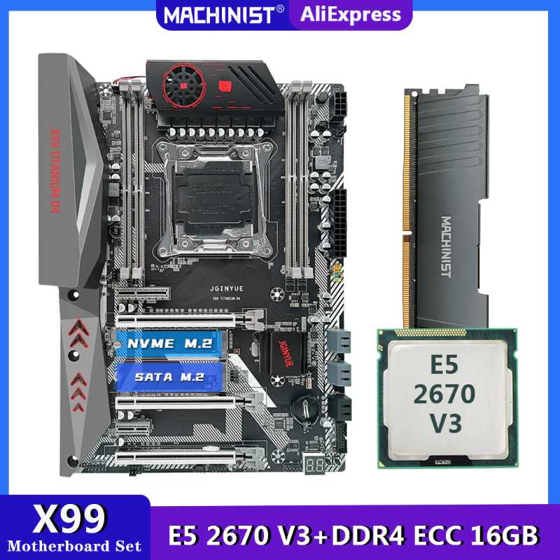 

Motherboards JINGYUE X99 Kit Motherboard LGA 2011-3 Set With E5 2670 V3 CPU Processor 16GB DDR4 ECC RAM Memory M.2 NVME TITANIUM D4