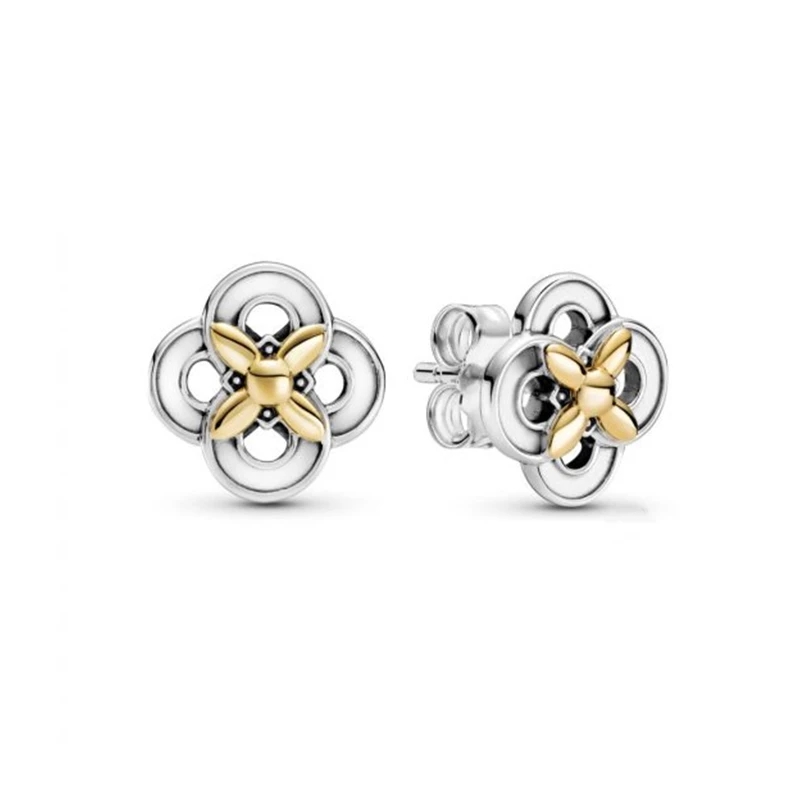 Authentic 925 Sterling Silver Flower with 14k Gold Plated Stud Earrings luxury for Women Girls Gift Earring Fit Pandora Fashion Jewelry Brincos 299349C00
Authentic 925 Sterling Silver Flower with 14k Gold Plated Stud Earrings luxury for Women Girls Gift Earring Fit Pandora Fashion Jewelry Brincos 299349C00