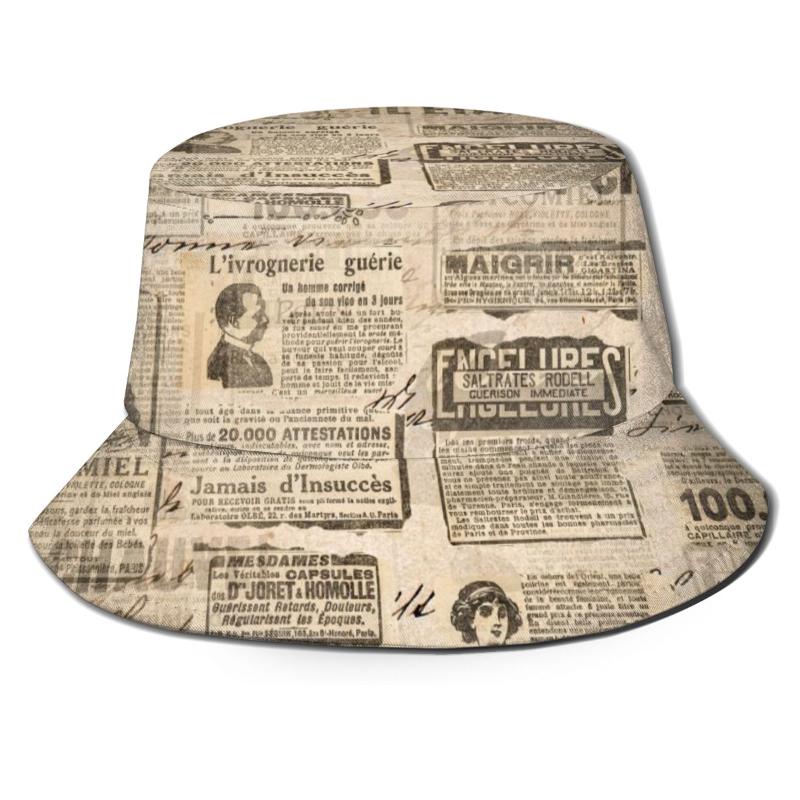 Berets CINESSD Vintage Spaper Strips Unisex Casual Sun Hat Bucket For Men Women Bob Hip Hop Caps Summer Fisherman Panama, Black 
Berets CINESSD Vintage Spaper Strips Unisex Casual Sun Hat Bucket For Men Women Bob Hip Hop Caps Summer Fisherman Panama, Black