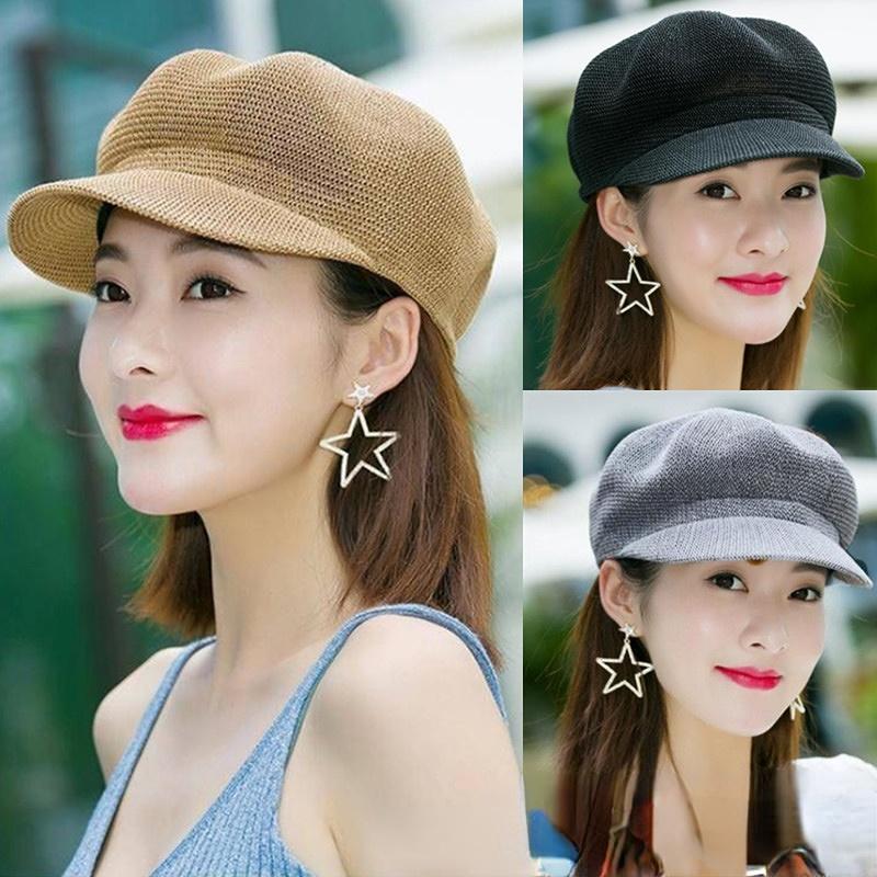 Berets Thin Section Knitted Breathable Octagonal Hat Summer Solid Color All-match Ladies Peaked Cap Outdoor Outing Fashion Straw HatsBerets, 26jie90-ka qi
Berets Thin Section Knitted Breathable Octagonal Hat Summer Solid Color All-match Ladies Peaked Cap Outdoor Outing Fashion Straw HatsBerets, 26jie90-ka qi