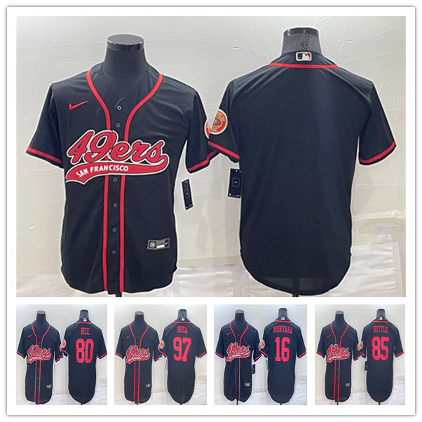 San''Francisco''49ers''Men Jerry Rice Nick Bosa Joe Montana George Kittle Black Cool Base Stitched Baseball Football Jersey
San''Francisco''49ers''Men Jerry Rice Nick Bosa Joe Montana George Kittle Black Cool Base Stitched Baseball Football Jersey