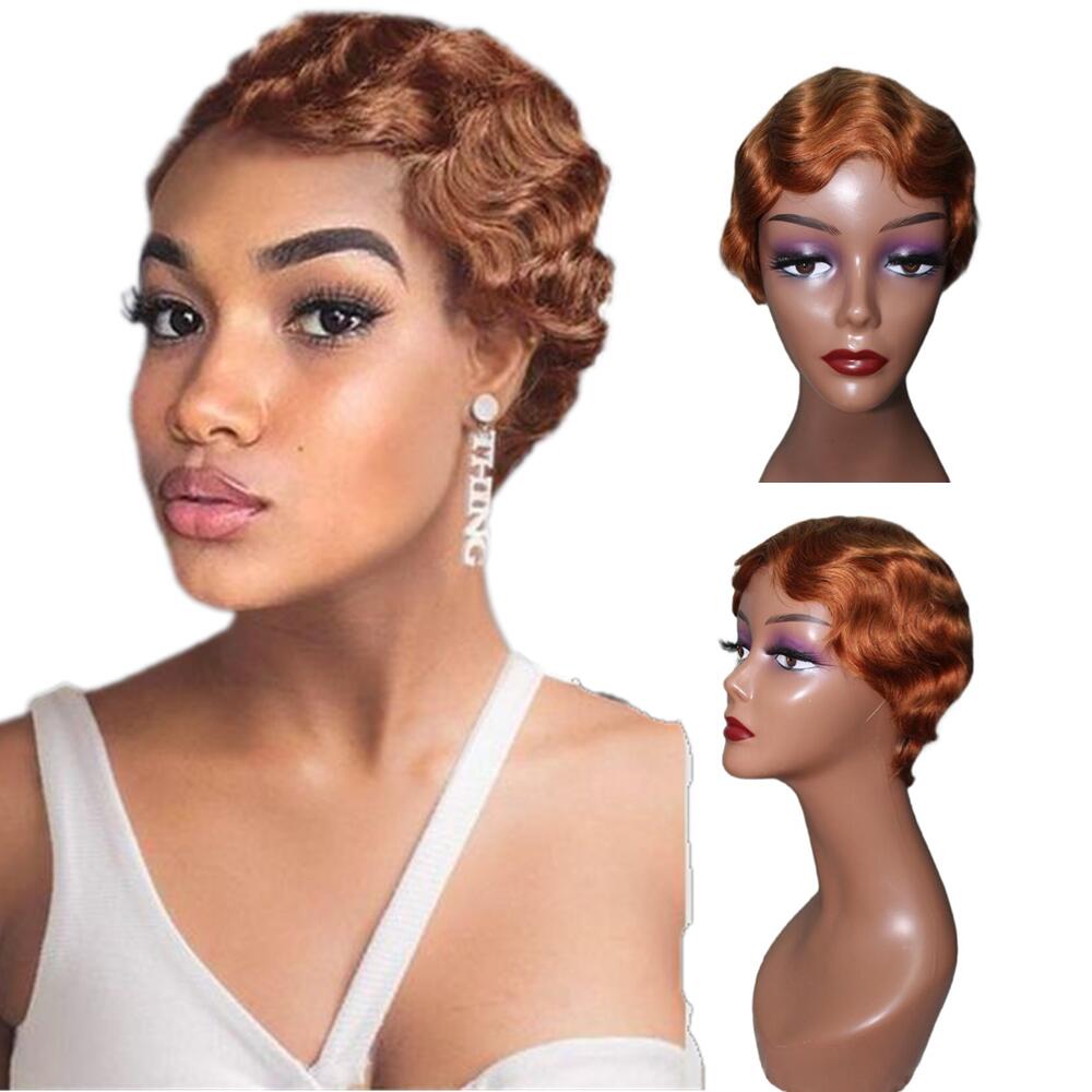 Short Bob Machine made NO Lace Front Wig For Women Ombre Side Part Human Hair Wigs Brazilian RemyHair #27 #30 Finger Wave Wigs, Ombre color
Short Bob Machine made NO Lace Front Wig For Women Ombre Side Part Human Hair Wigs Brazilian RemyHair #27 #30 Finger Wave Wigs, Ombre color