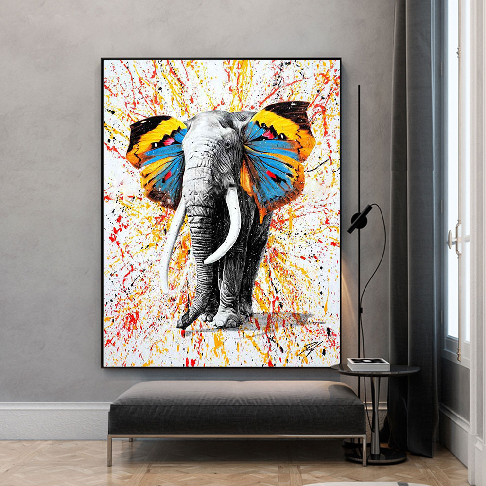 Vlinder Olifant Kleurrijke Moderne Graffiti Schilderij Canvas Print Nordic Home Decor Muur Foto Voor Woonkamer Frameloze
Vlinder Olifant Kleurrijke Moderne Graffiti Schilderij Canvas Print Nordic Home Decor Muur Foto Voor Woonkamer Frameloze