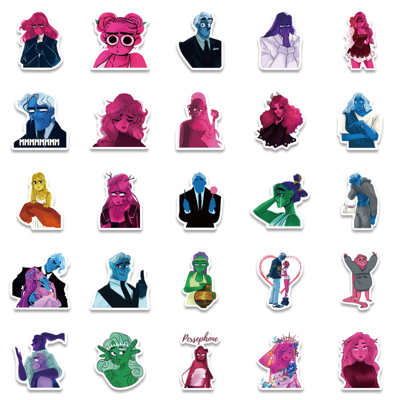 60Pcs Romance Anime Lore Olympus Stickers Decals Kids Toy for Laptop Luggage Guitar Skateboard Car Fantasy Cartoon Sticker