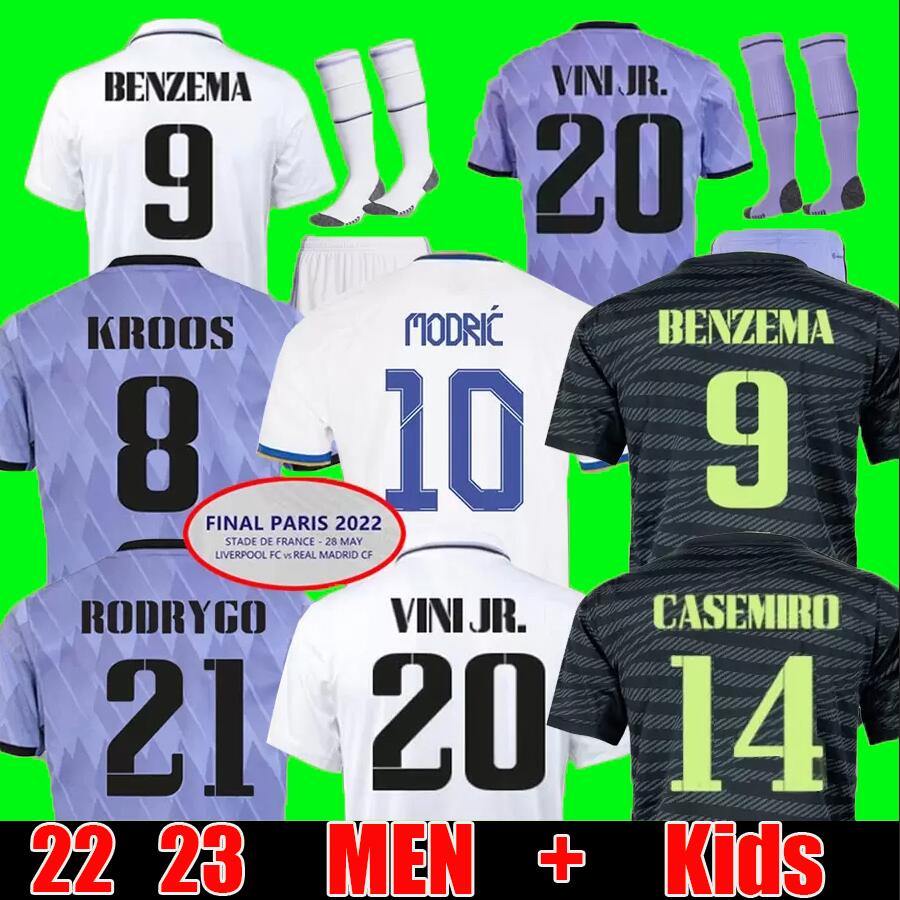 2023 BENZEMA Finals soccer jersey 21 22 23 football shirt Real Madrids CAMAVINGA ALABA MODRIC VALVERDE Fourth camiseta men kids 2021 2022 uniforms VINI JR TCHOUAMENI, Home aldult player final ucl
2023 BENZEMA Finals soccer jersey 21 22 23 football shirt Real Madrids CAMAVINGA ALABA MODRIC VALVERDE Fourth camiseta men kids 2021 2022 uniforms VINI JR TCHOUAMENI, Home aldult player final ucl