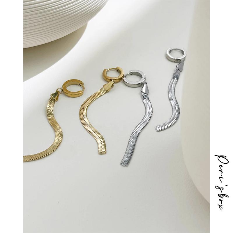 Dangle & Chandelier Peri'sbox Long Tassel Snake Chain Earring 18 K Golden Stainless Steel Drop Earrings Femme Punk Jewelry WaterproofDan
Dangle & Chandelier Peri'sbox Long Tassel Snake Chain Earring 18 K Golden Stainless Steel Drop Earrings Femme Punk Jewelry WaterproofDan