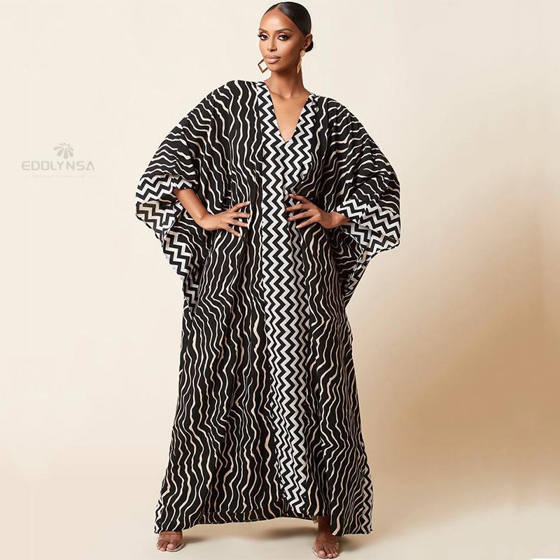 Women's Swimwear 2022 Retro Striped Batwing Sleeve Plus Size Loose Maxi Dress For Women Summer Beach Wear Kaftan Shirt Robe De Plage Q1360, Dark grey
Women's Swimwear 2022 Retro Striped Batwing Sleeve Plus Size Loose Maxi Dress For Women Summer Beach Wear Kaftan Shirt Robe De Plage Q1360, Dark grey