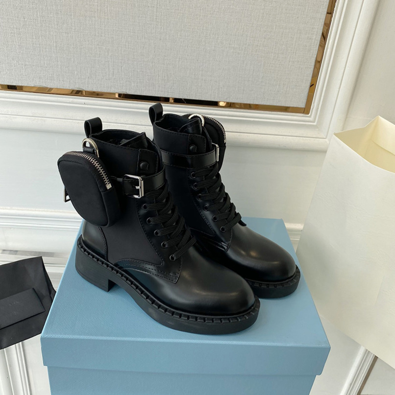 Designer Women Ankle Boot Shiny Leather Lace-up Boots RE-NYLON Mid-calf Boots Black White With Purse King Combat Boots With Box NO407
Designer Women Ankle Boot Shiny Leather Lace-up Boots RE-NYLON Mid-calf Boots Black White With Purse King Combat Boots With Box NO407