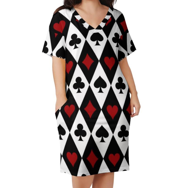 Plus Size Dresses Card Player Casino Casual Dress Women Blackjack Kawaii Holiday V Neck Korean Fashion Print 5XLPlusPlus, Style-4
Plus Size Dresses Card Player Casino Casual Dress Women Blackjack Kawaii Holiday V Neck Korean Fashion Print 5XLPlusPlus, Style-4