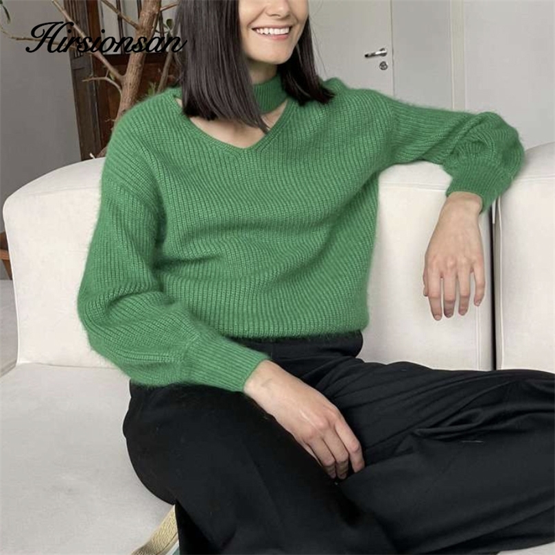 Hirsionsan Soft Warm V Neck Sweater Women Elegant Candy Color Knitted Female Pullovers Loose Cashmere Basic Knitwear Jumper 220816, Yellow
Hirsionsan Soft Warm V Neck Sweater Women Elegant Candy Color Knitted Female Pullovers Loose Cashmere Basic Knitwear Jumper 220816, Yellow