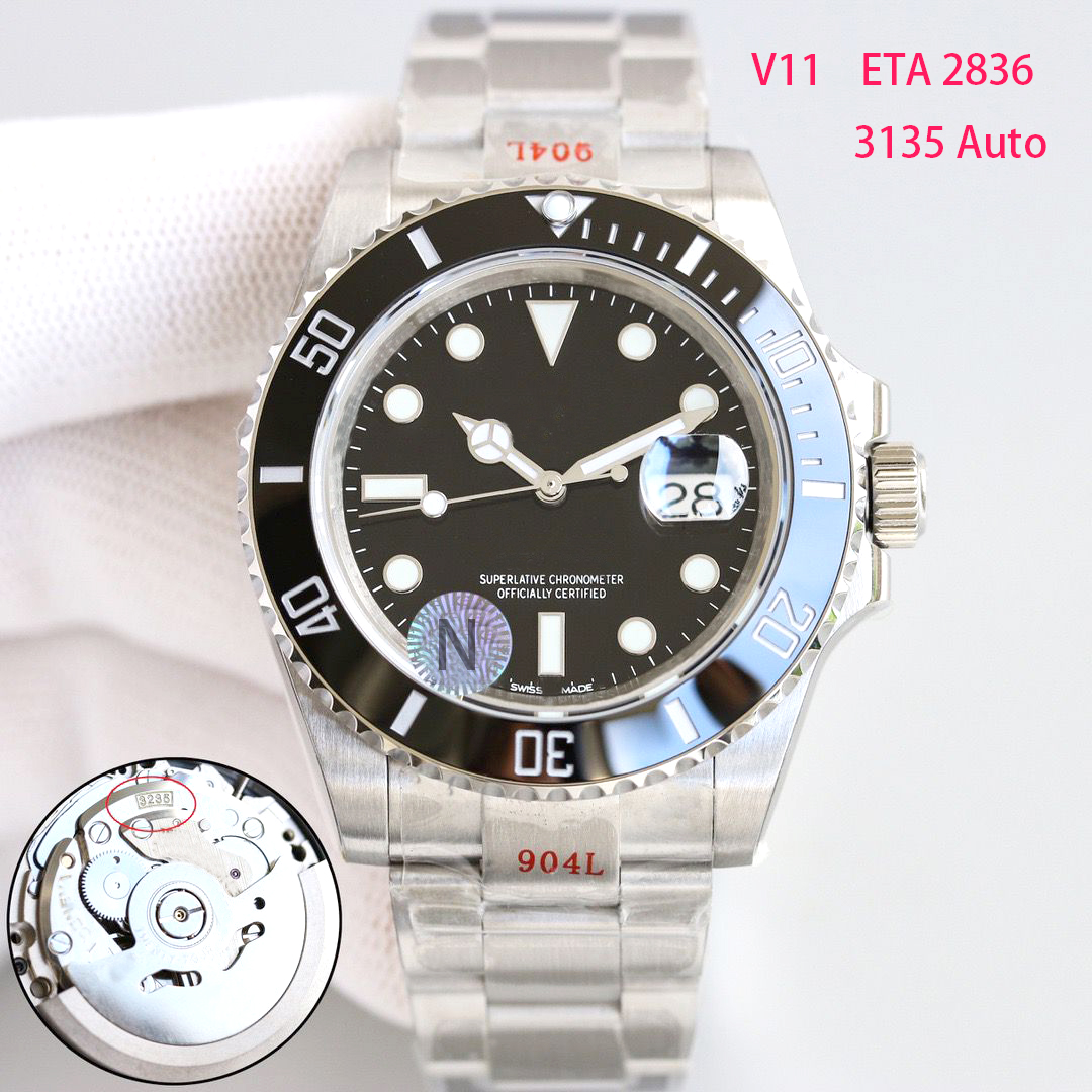 WEN- N factory V11 men watch Sapphire watches ETA 2836 3135 movement Ceramic bezel 116610ln 904L stainless steel waterproof 10ATM luminous Wrist, Original box
WEN- N factory V11 men watch Sapphire watches ETA 2836 3135 movement Ceramic bezel 116610ln 904L stainless steel waterproof 10ATM luminous Wrist, Original box