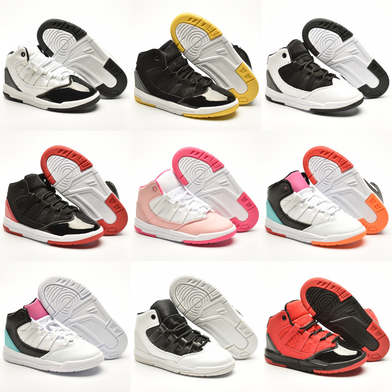 Kids Basketball Shoes Jumpman 11 XI Sneaker Concord Space Jam Metallic Silver Pink Snakeskin Bred Legend Blue 72-10 11.5 Children Boys Girls Spor